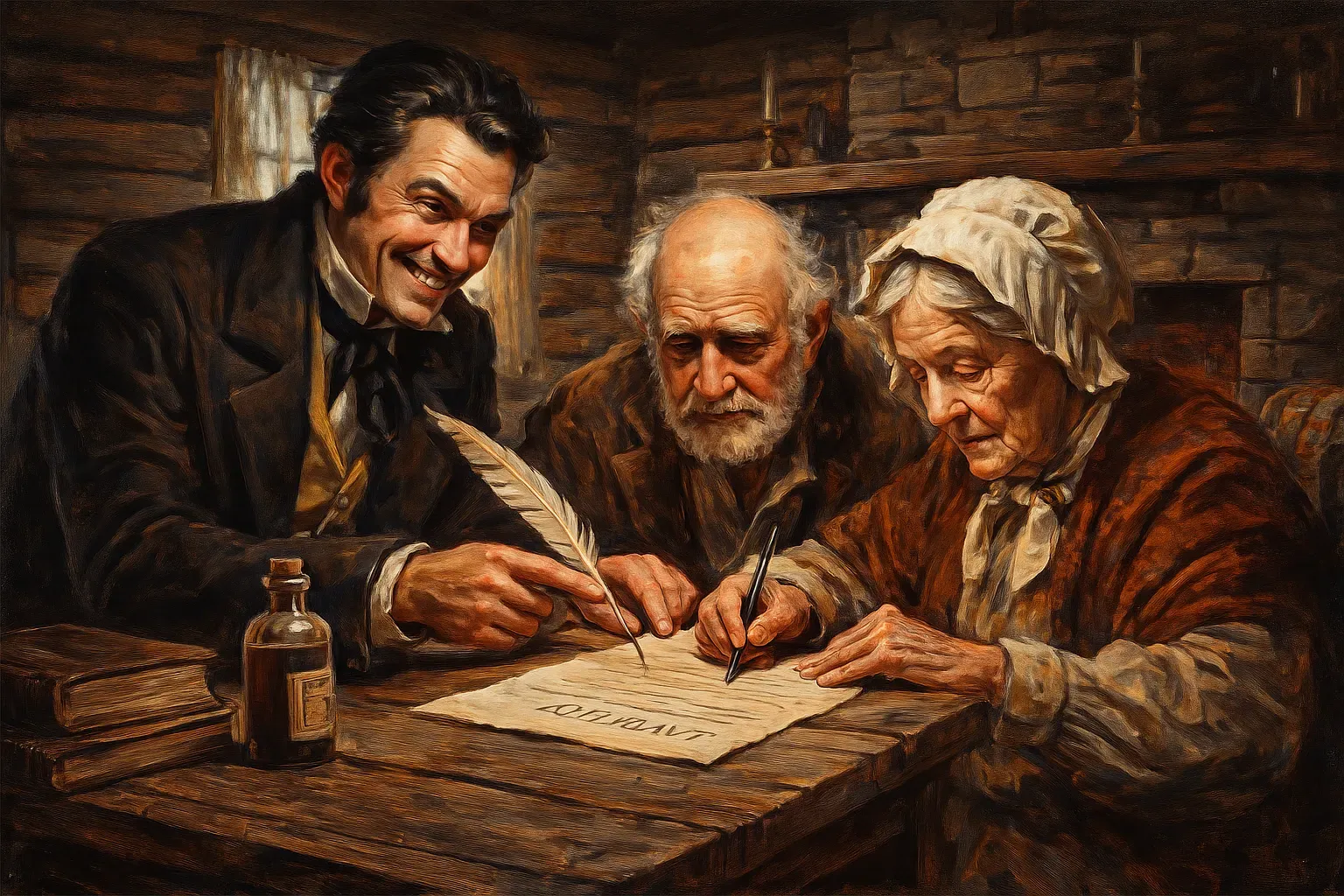 Doctor Philastrus Hurlbut, the first anti mormon, getting affidavats for Mormonism Unvailed