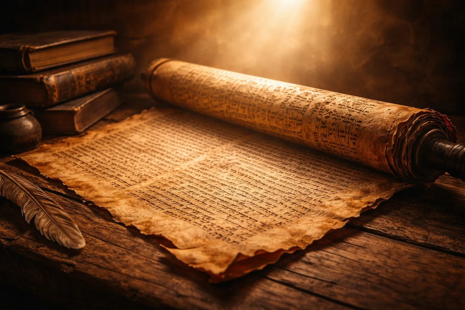 Scroll of papyrus representing the Book of Moses