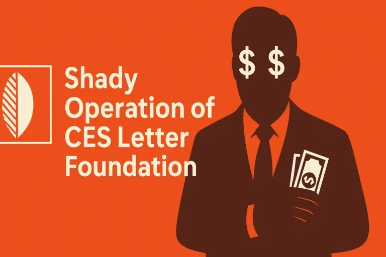 Shady Operations of the CES Letter Foundation Banner